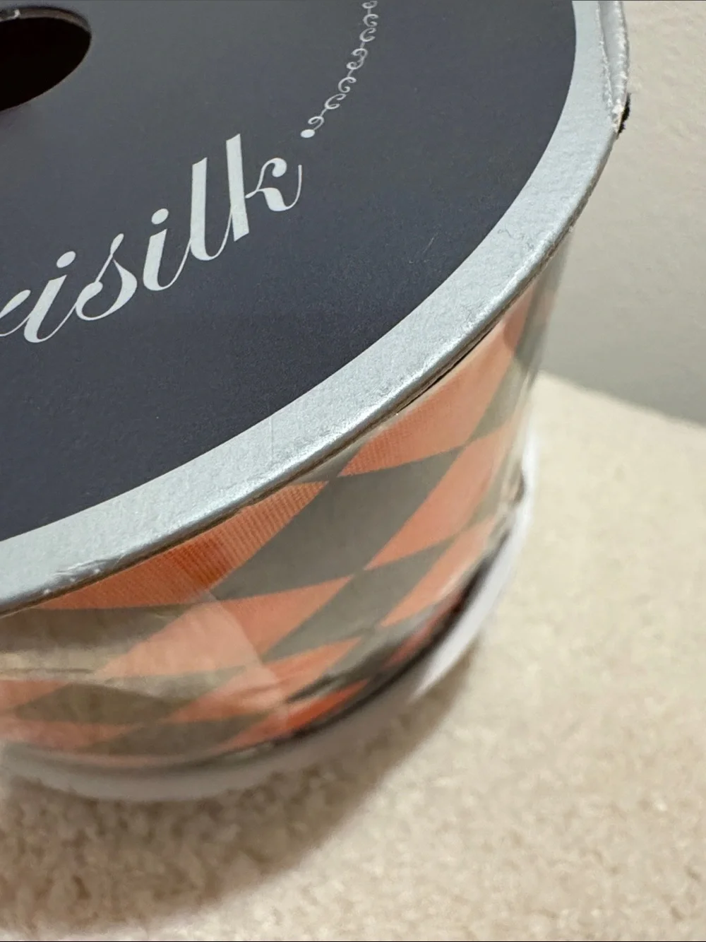 Festive Orange and Black Harlequin Ribbon or Garland